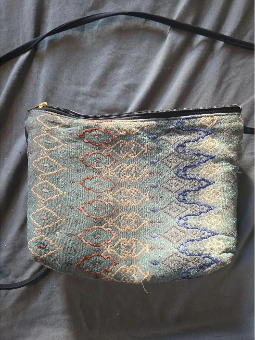 Danny K. Tapestry Crossbody Bag with Geometric Pattern - Picture 3 of 4